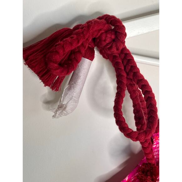 Figue Mollie Floral Print Tie Shoulder Smocked Crop Top Pink Women's Size Small - Picture 5 of 10